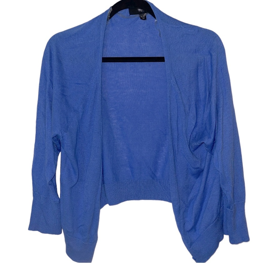 Mossimo Cornflower Blue Long‎ Sleeve Cropped Open Cardigan XL